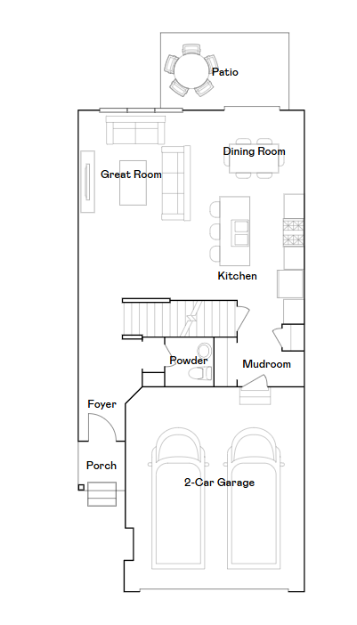 Taylor main level floorplan.