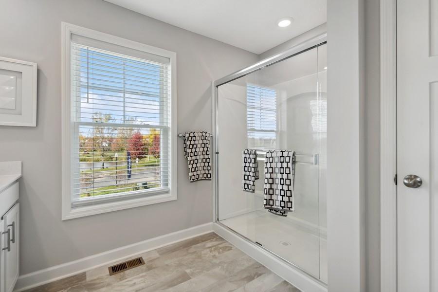 (Photo of a decorated model, actual features will vary) Another view of the owner's bath.