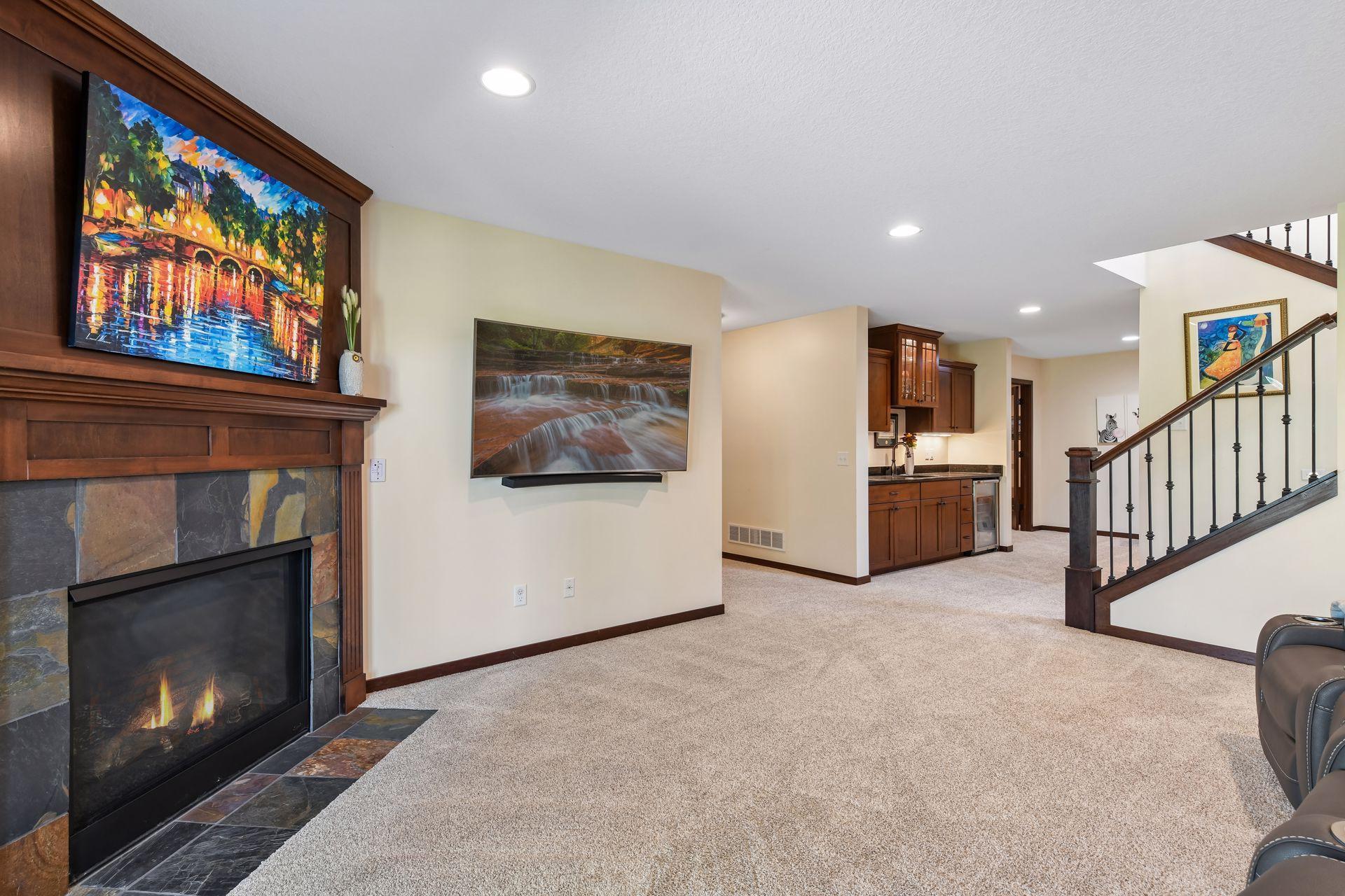 Both fireplaces in the home are gas burning.