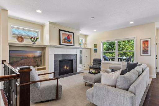 White enameled cabinetry helps make this home light and bright.