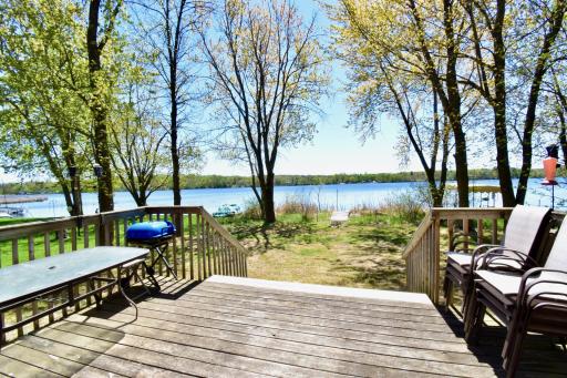 Spacious deck for outdoor cooking and dining.