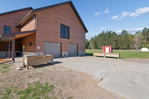 2-car garage with concrete pad