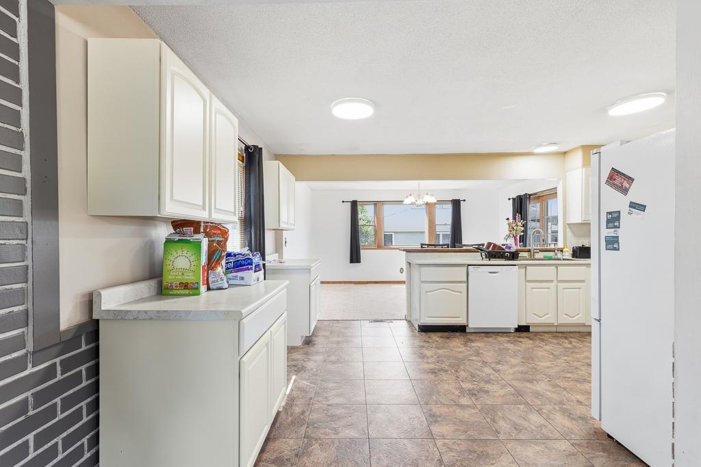 LOTS of kitchen space that opens nicely to dining and living.