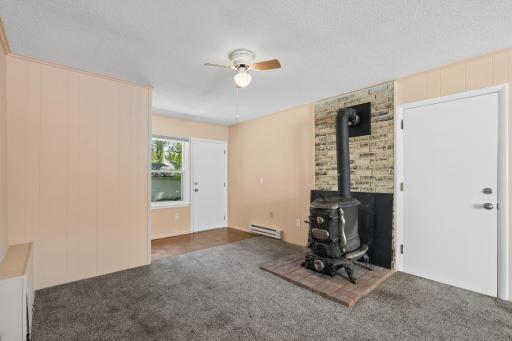 Back entry into breezeway. Add shelves to create the perfect closet / mud room
