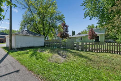 The extra large lot is perfect for more parking or expand the fence to enclose and even larger yard.