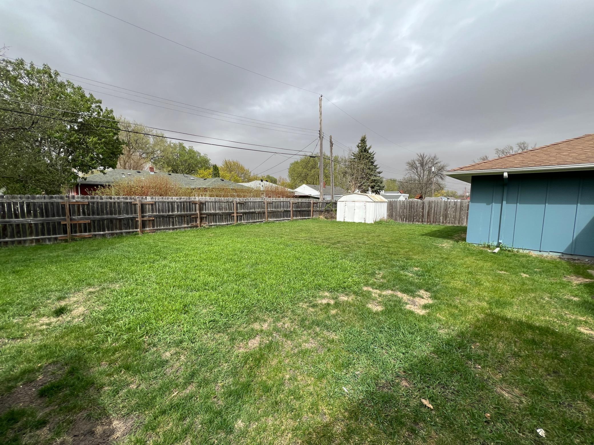 Shed included