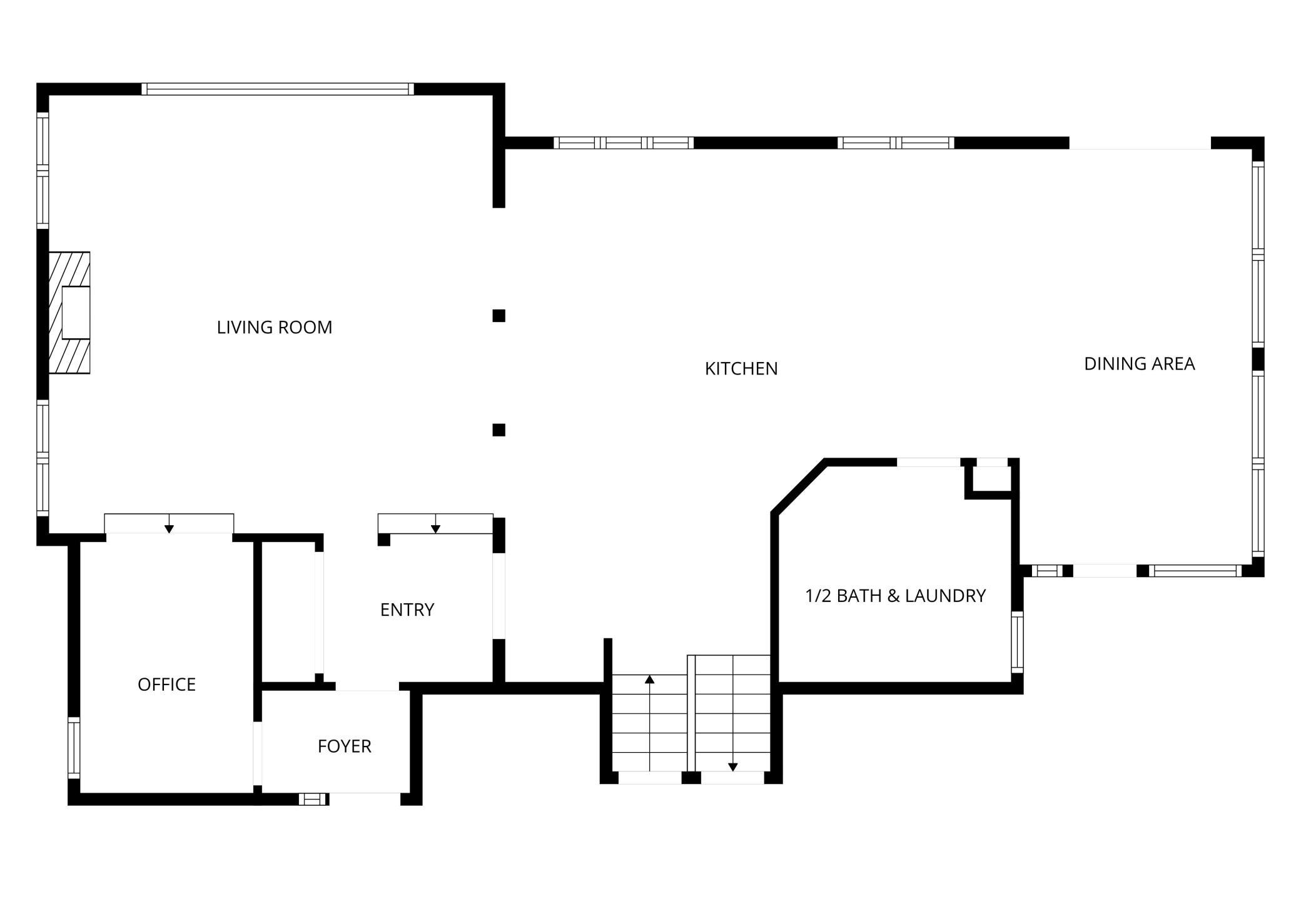 Main level floor plan