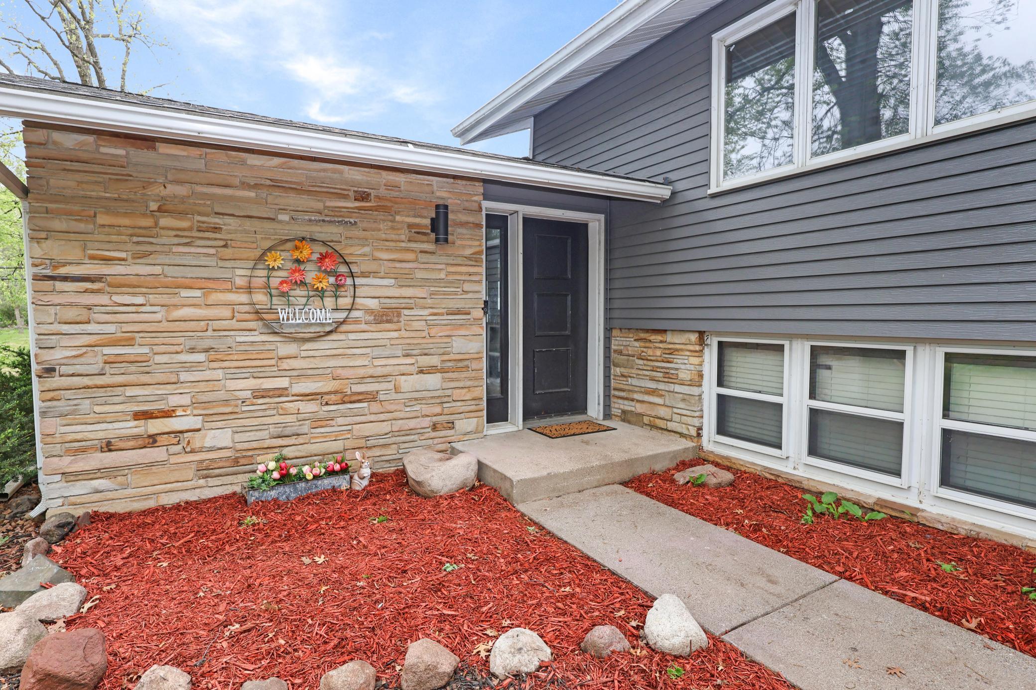 Welcoming front entry.