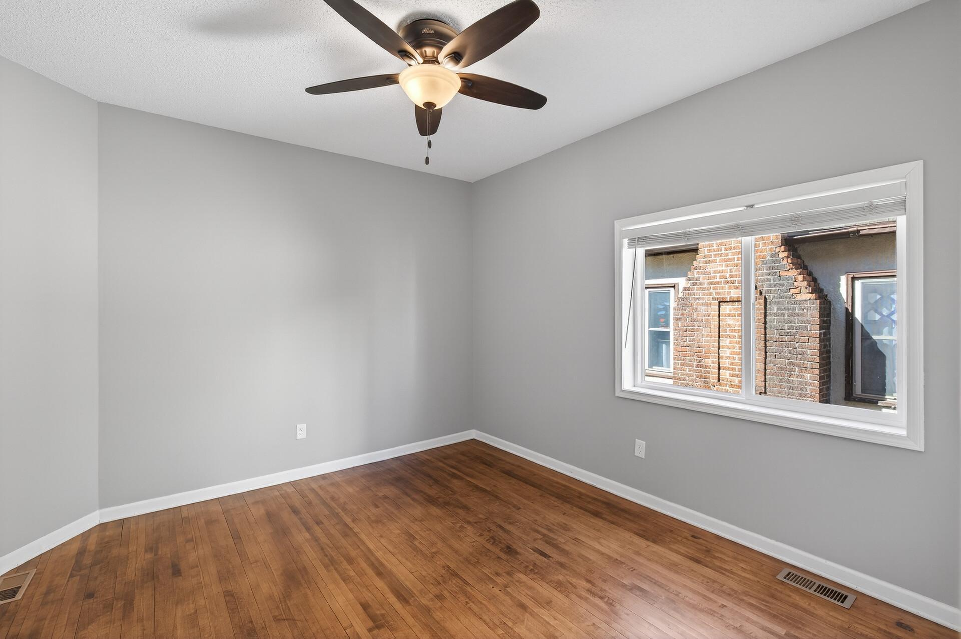 Main Level Bedroom #1 with Refinished Hardwood Floors