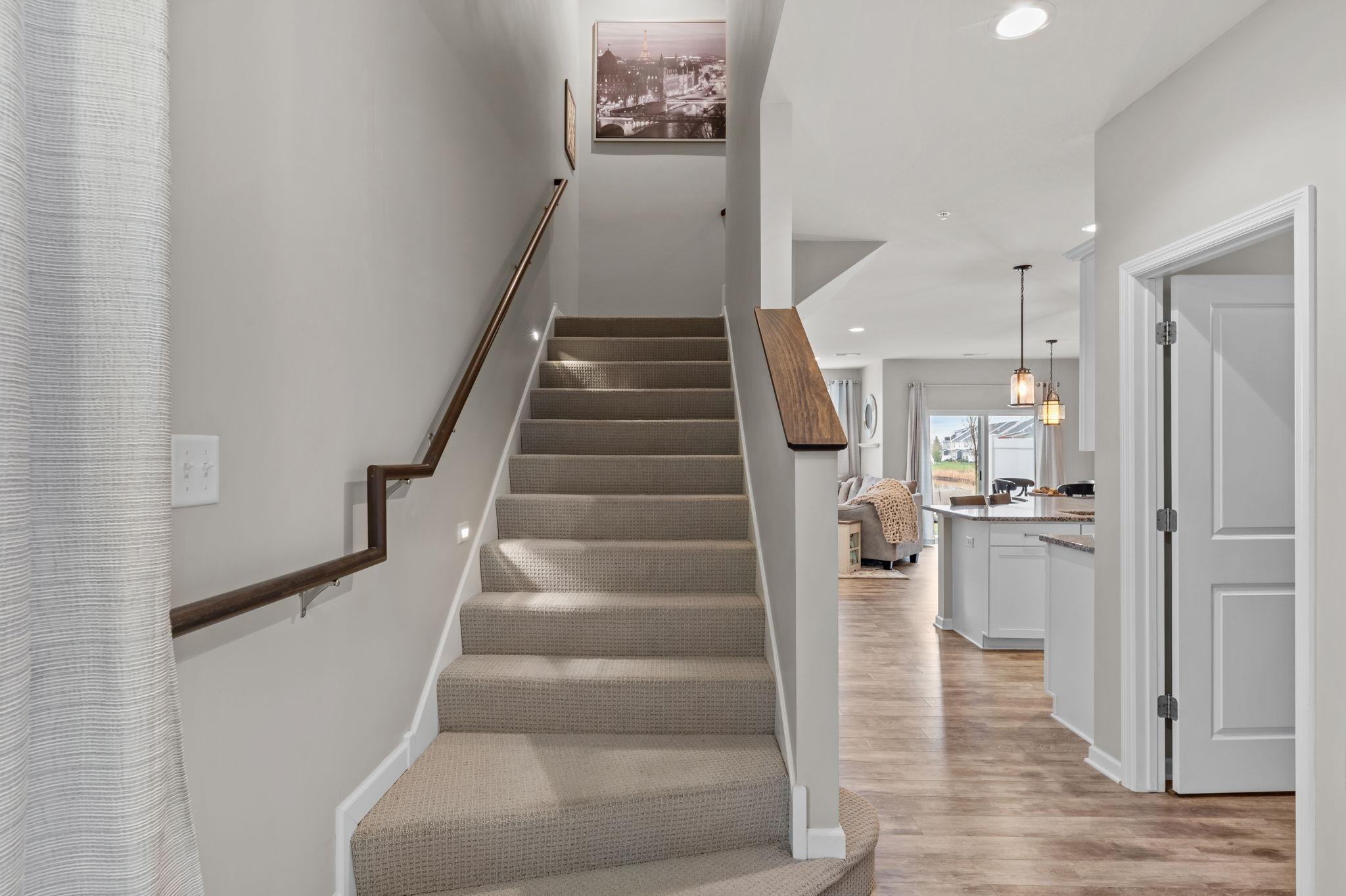 Stairwell to Upper Level Bedrooms and Laundry