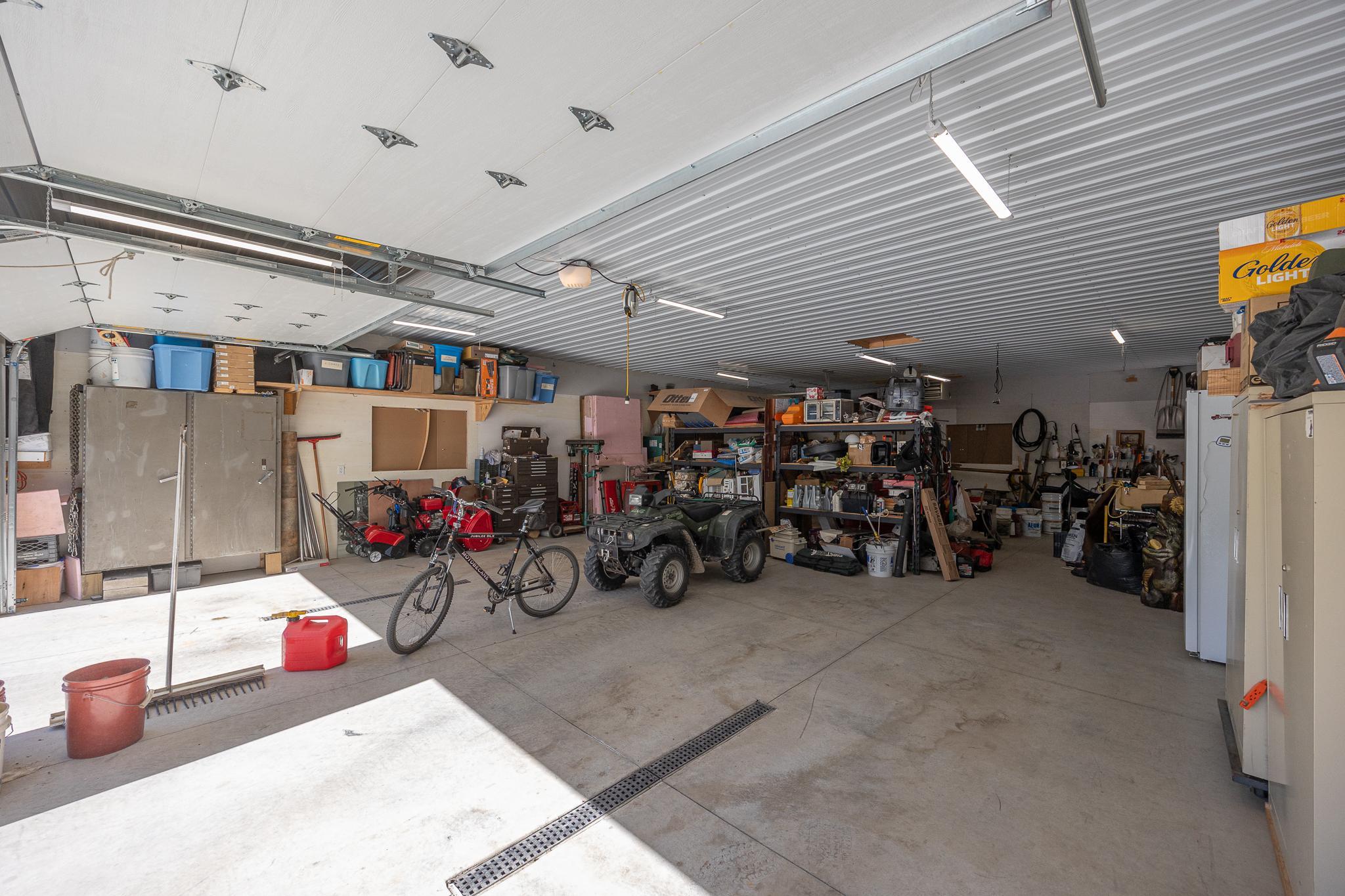 Interior of garage