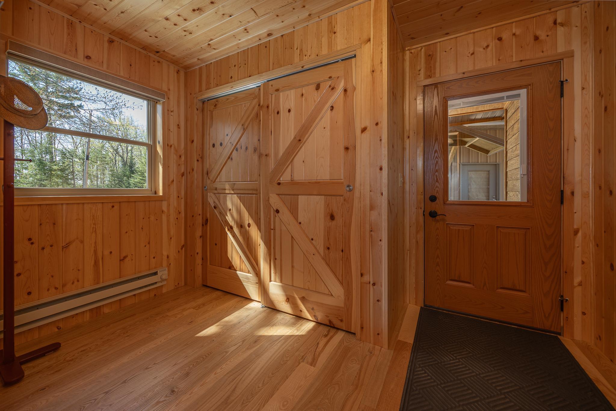 Custom woodwork in entryway