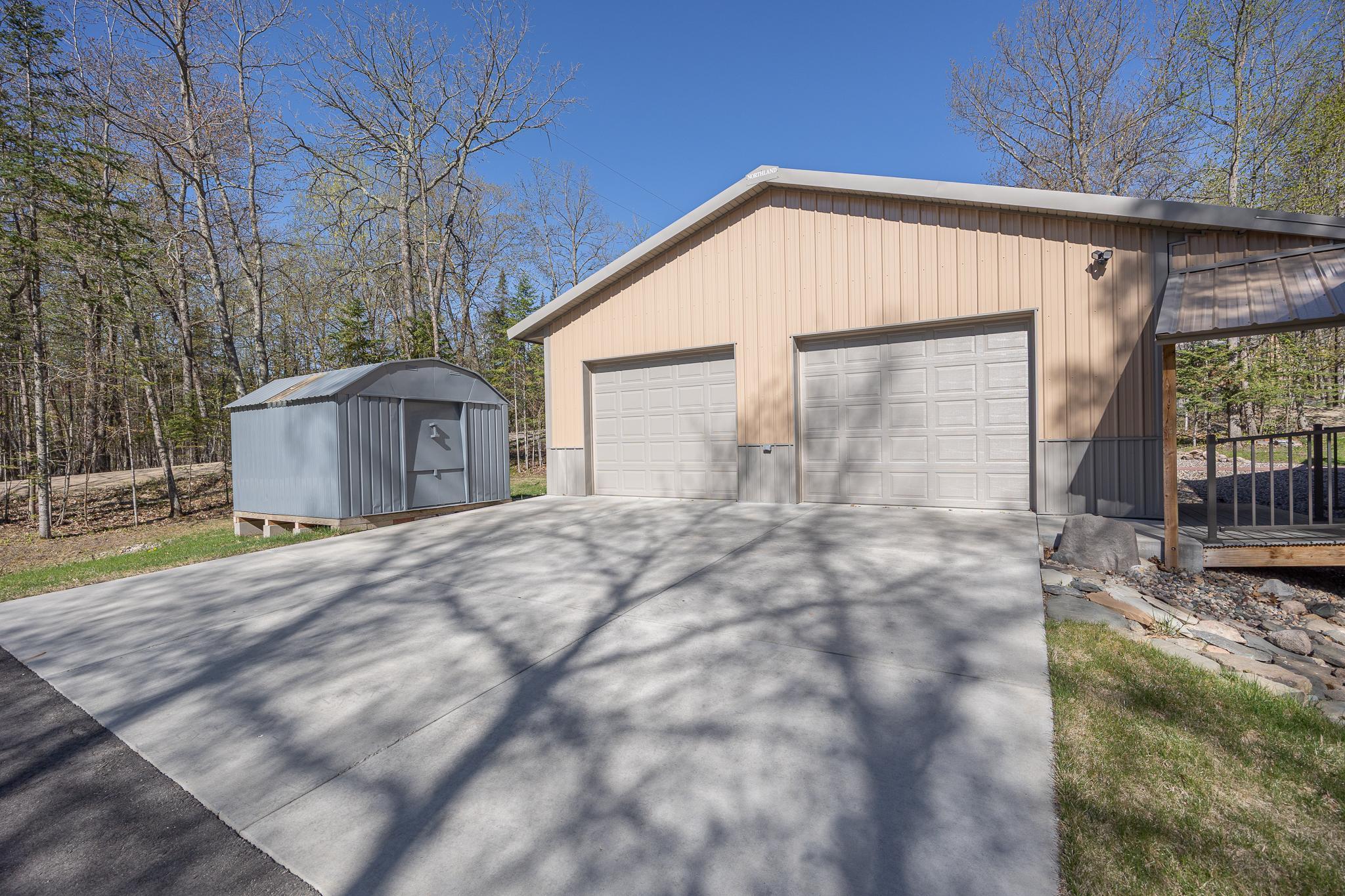 Garage and woodshed