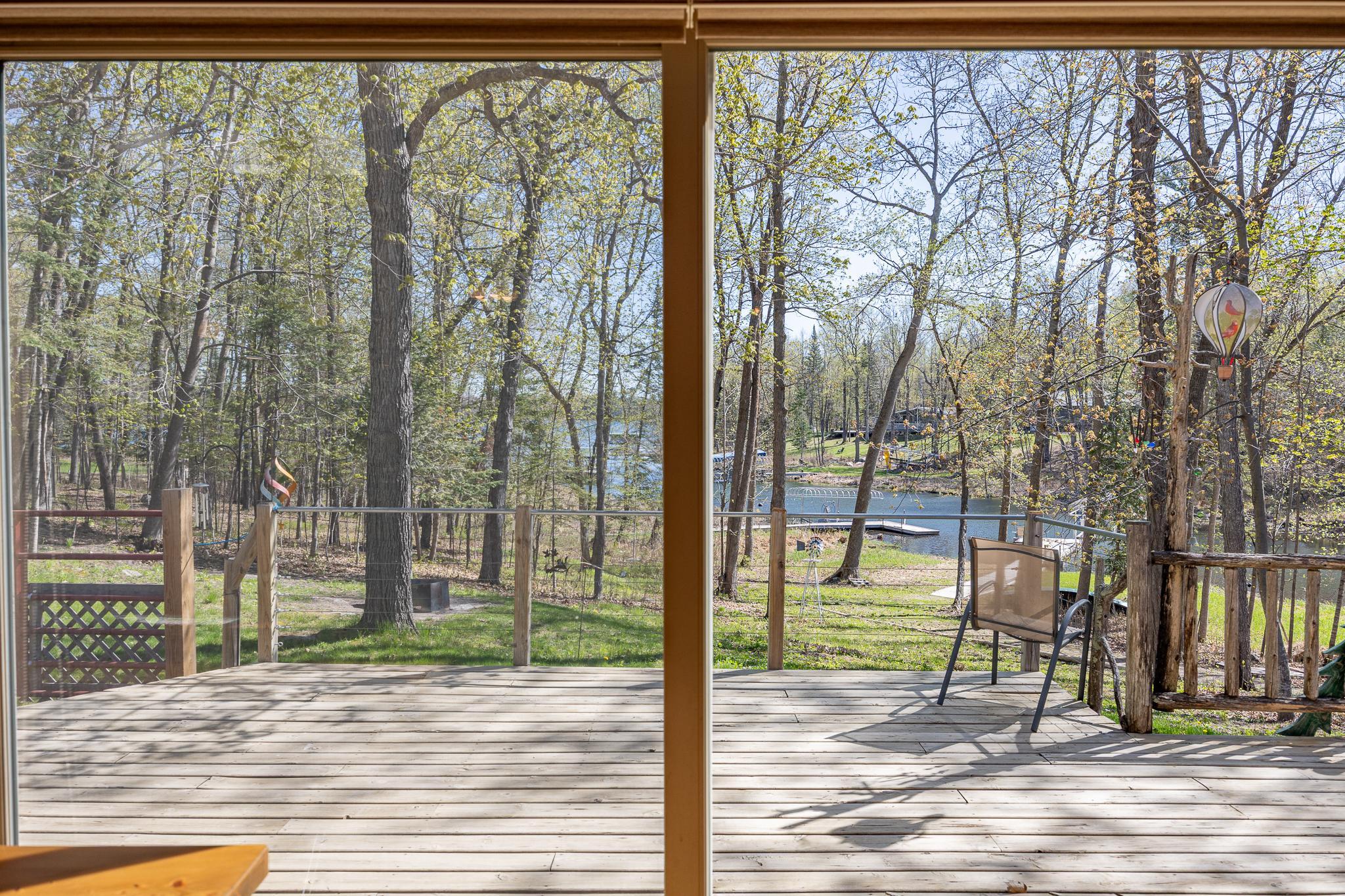 Views of lake from dining room
