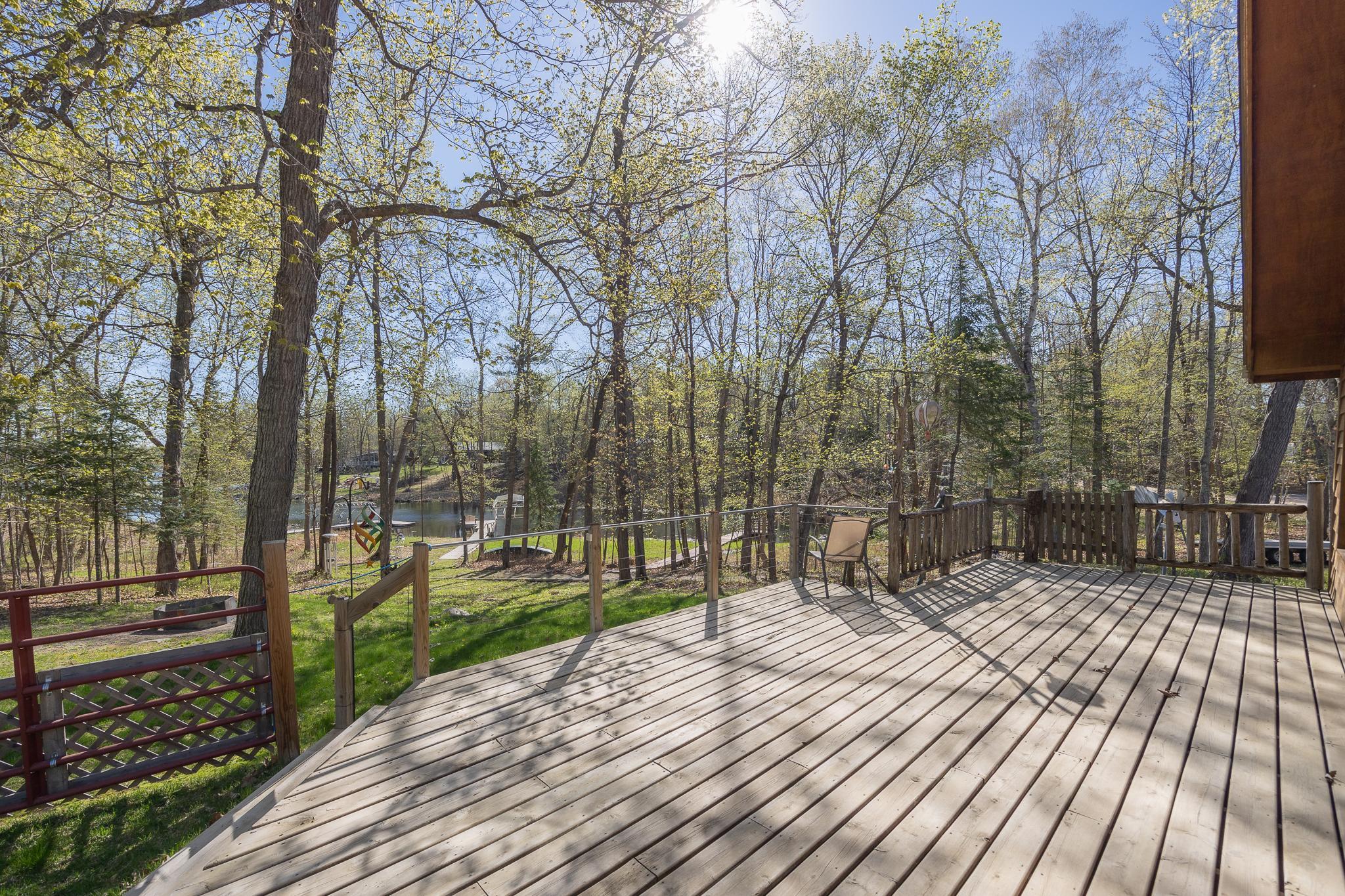 Beautiful views of Girl Lake from the deck