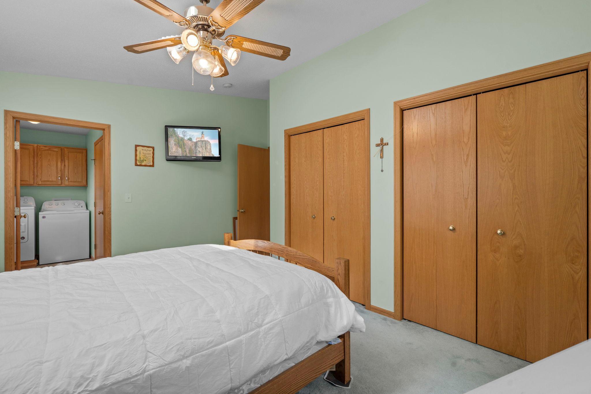 Primary bedroom with two closets