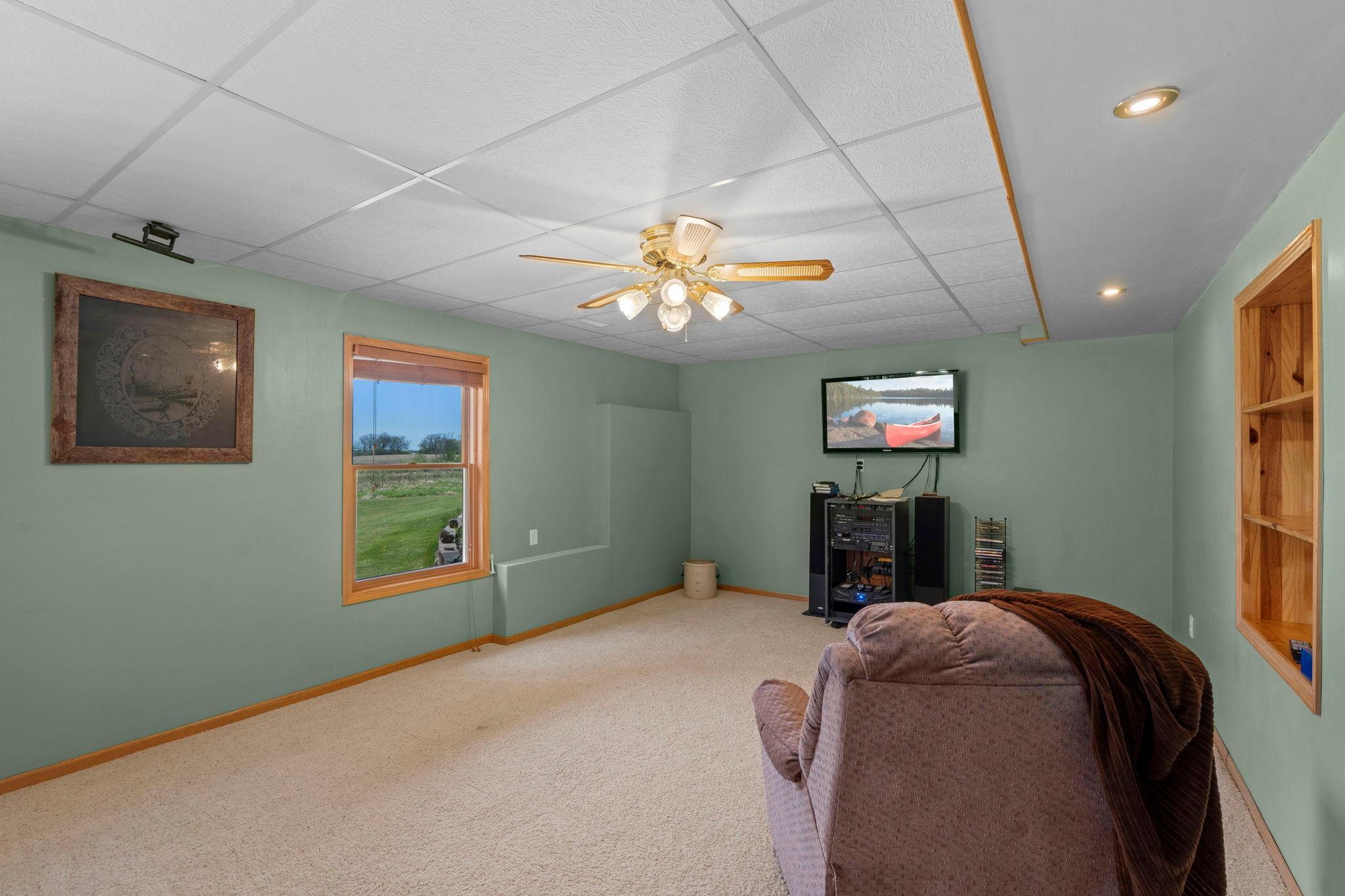 Flex room in the lower level, could be an additional bedroom