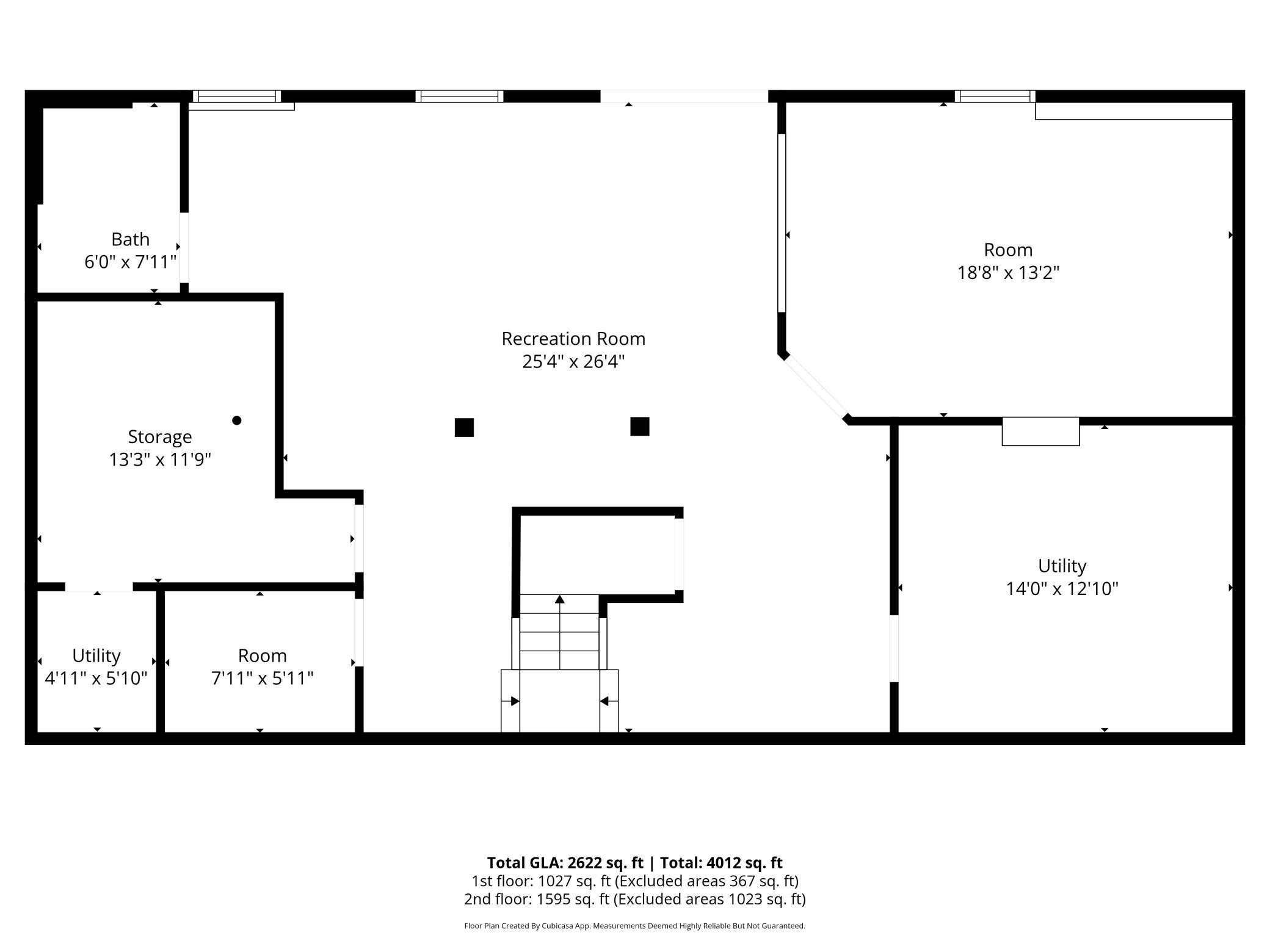 Lower level of the home