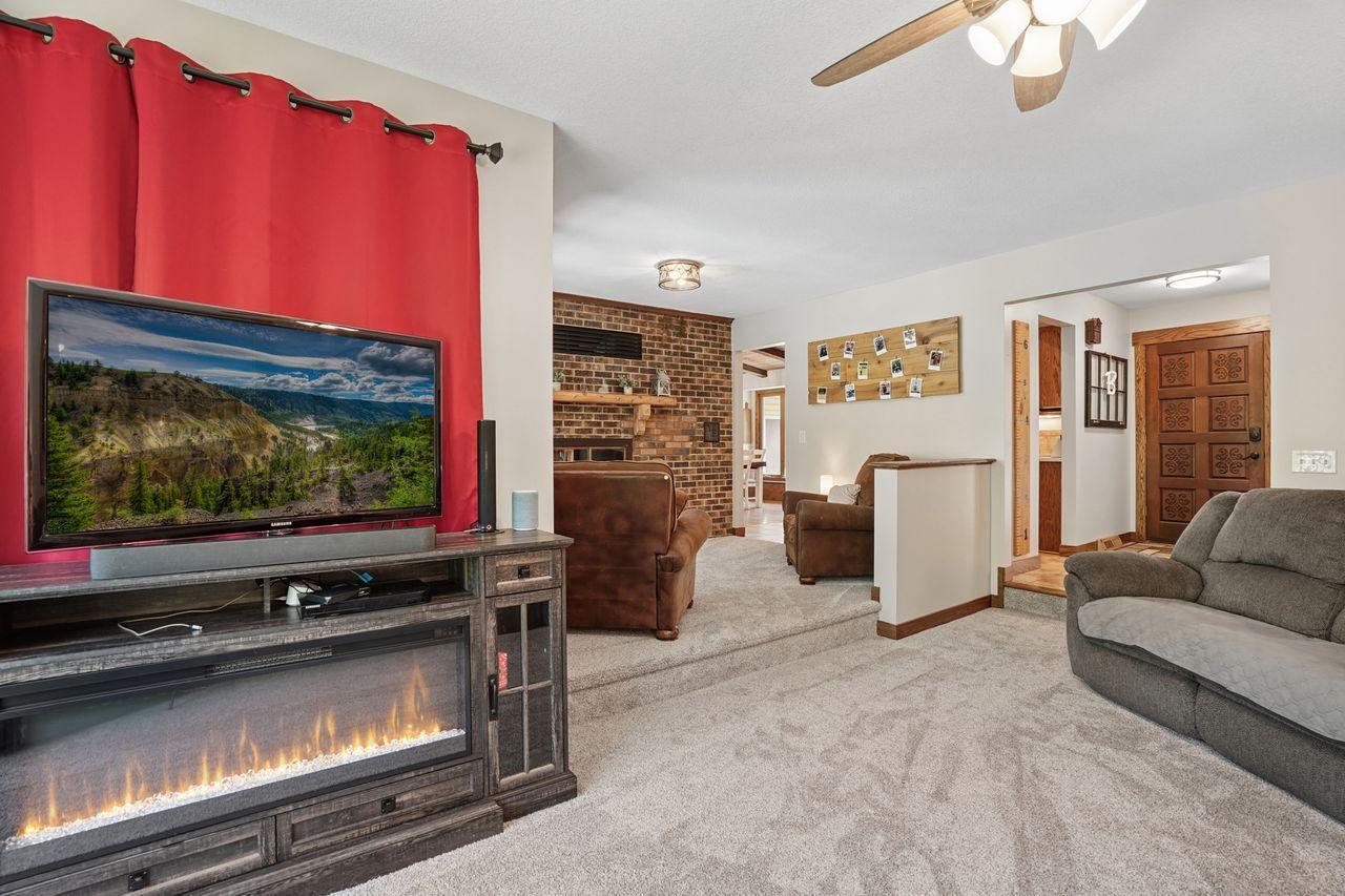 The room flows beautifully into a sophisticated sitting area.
