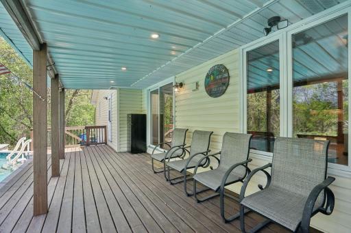 Private backyard oasis and sparkling pool, making it ideal for entertaining or relaxing.