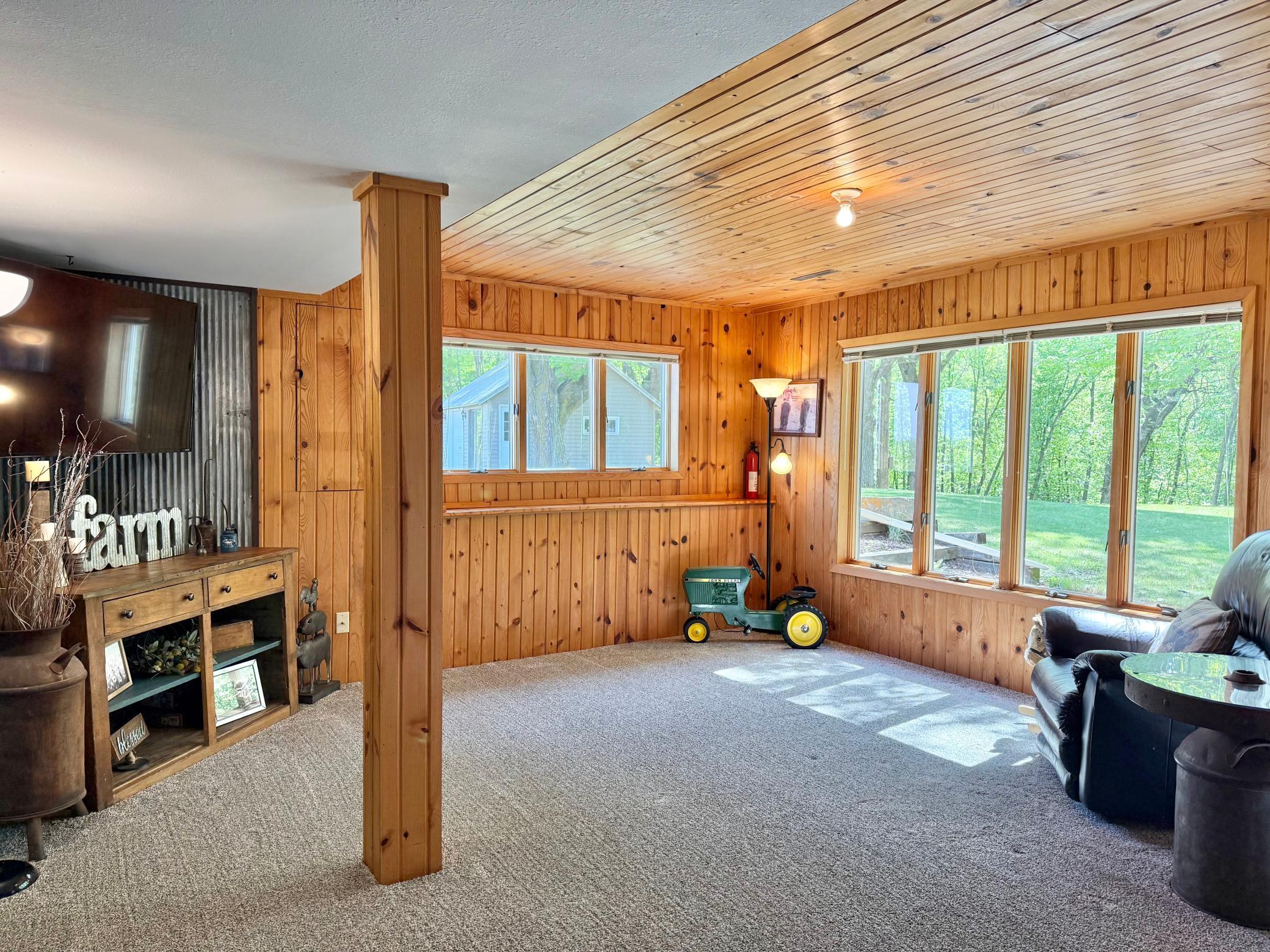 Lower-level family room.