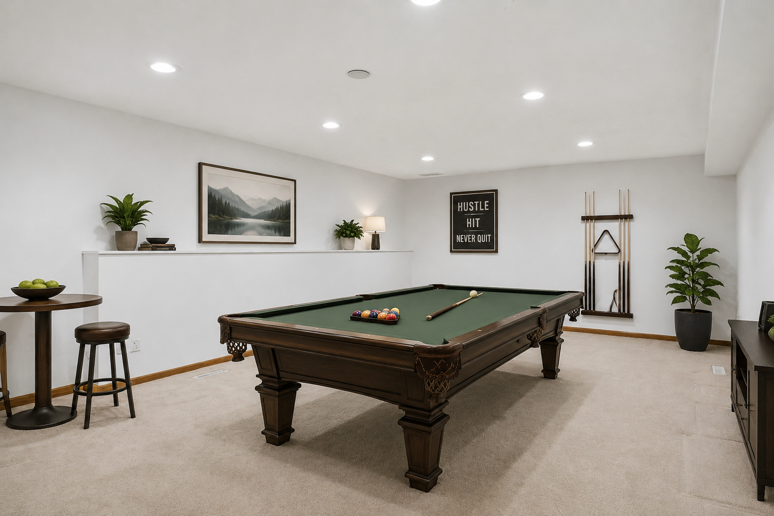 Lower level Bonus Room! Virtually staged. as Recreation Room,
