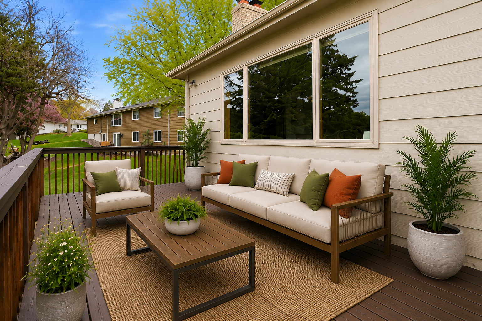 Virtually staged lower deck