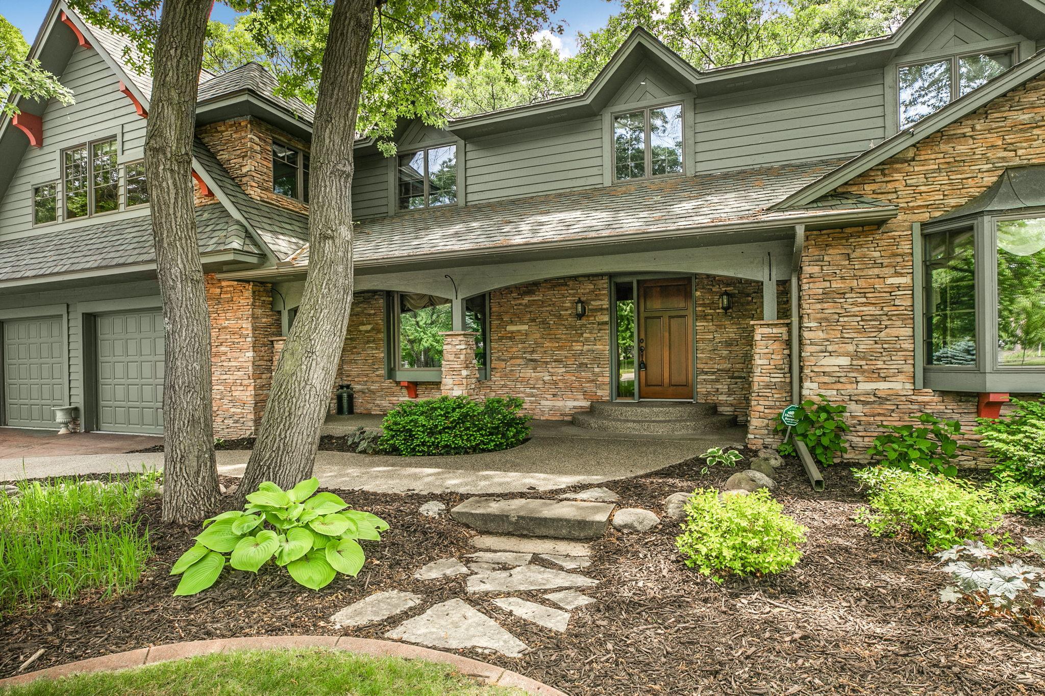 Green, well-kept grounds provide a serene and inviting setting.