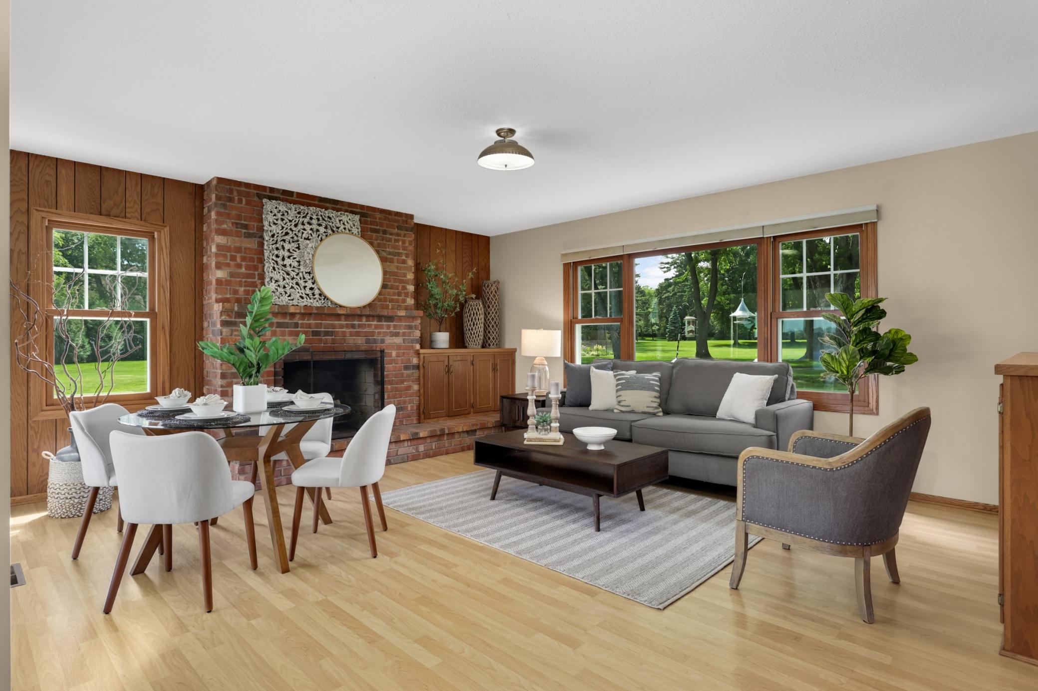 The hearth room off the kitchen gives flexibility
