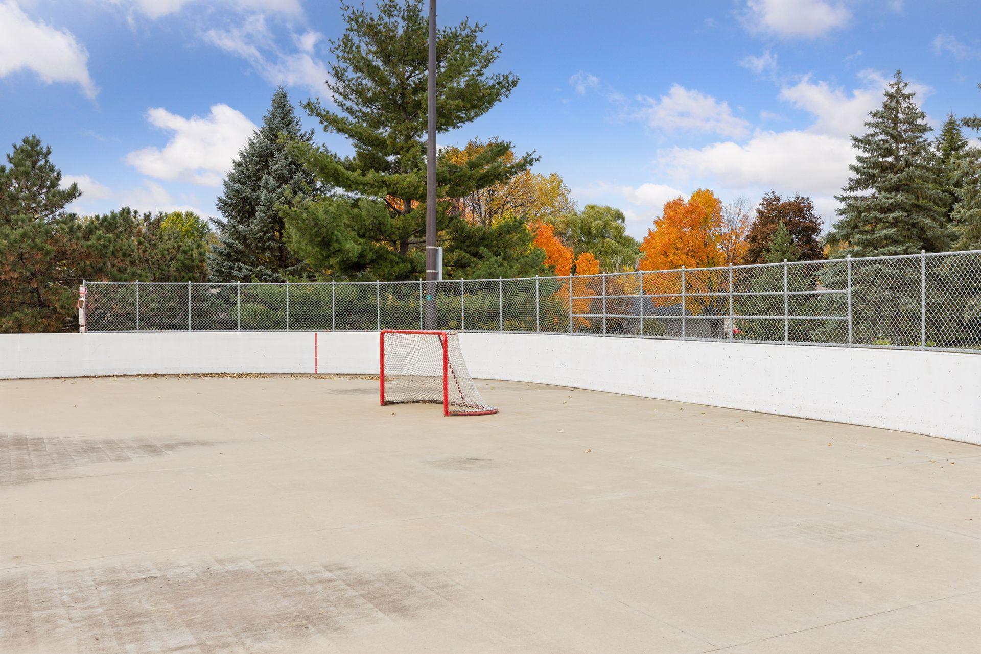 Two ice rinks at Zachery Park.