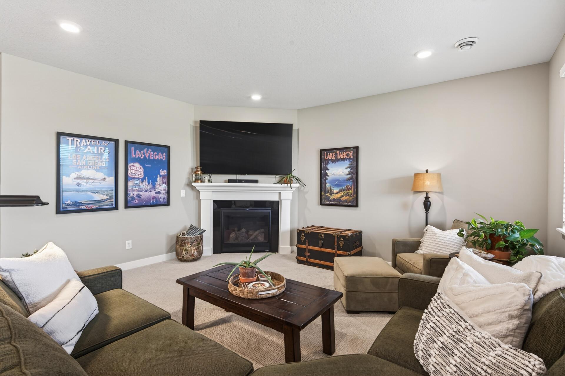 With this living room, you will be looking forward to movie nights!