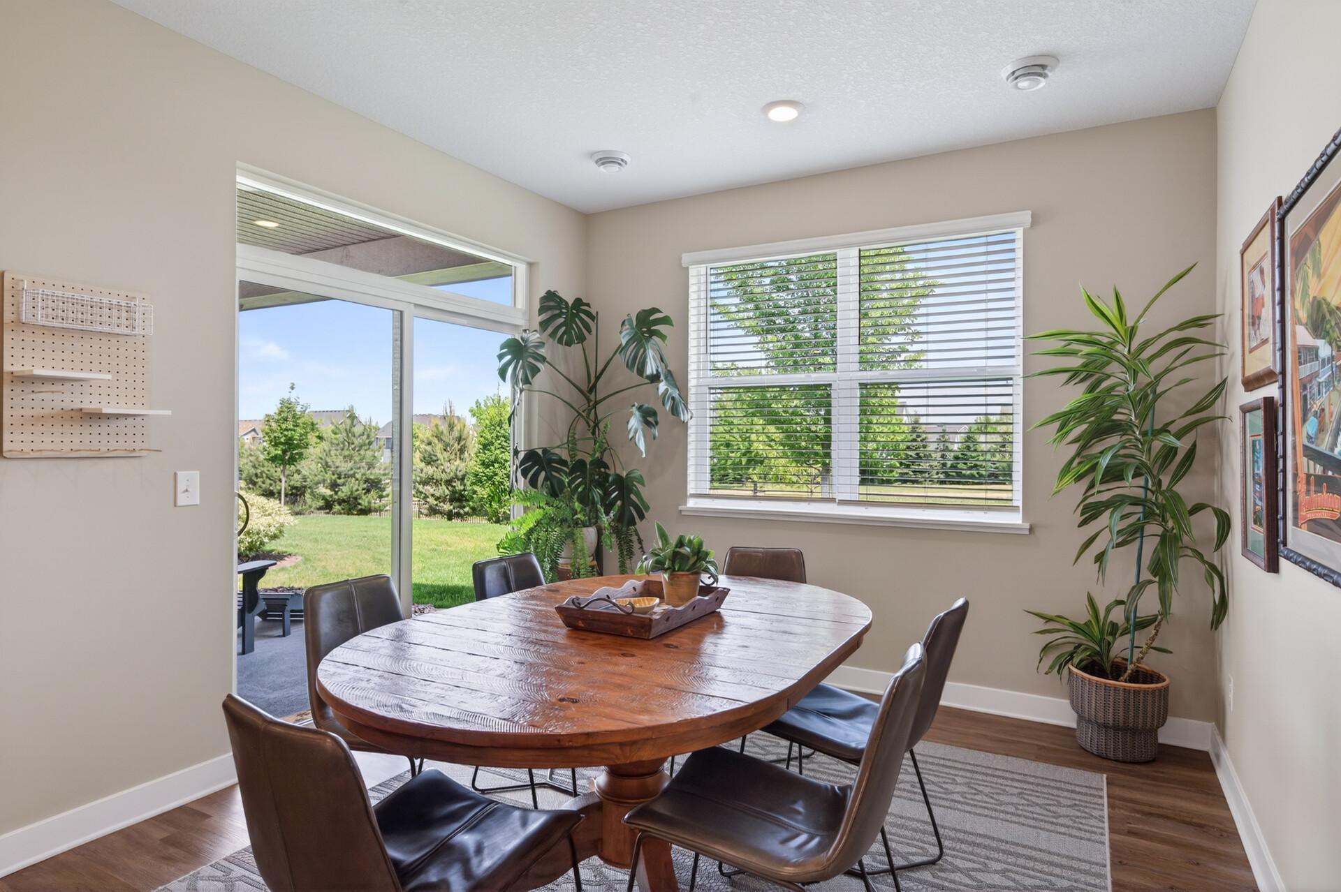 Double corner windows offer this living room tons of natural light!