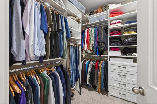 You will love all the extras in this home!! Built-in custom closet system for the primary suite walk-in closet!!
