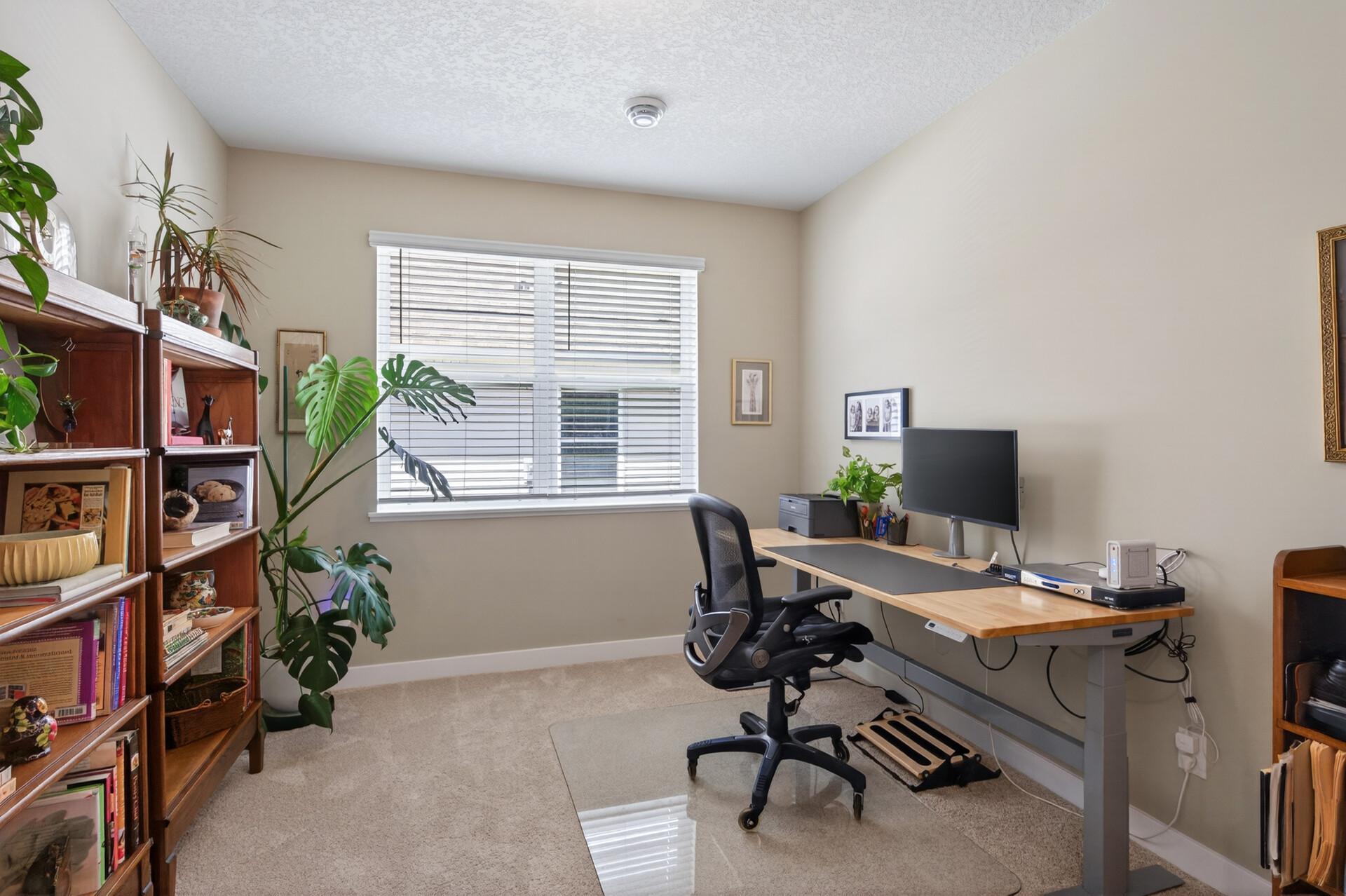 This den is great for a sitting room, hobby room or a desk. The perfect working spot!