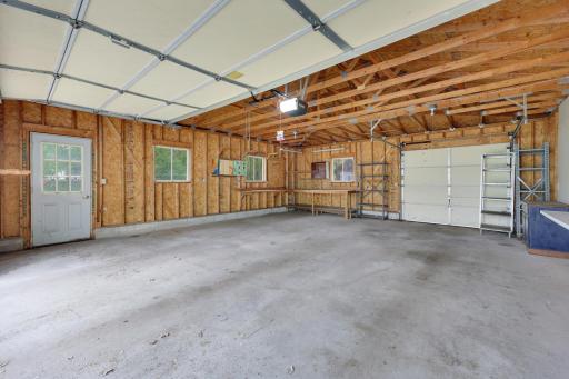 Garage interior. Has a pull through space for access to backyard