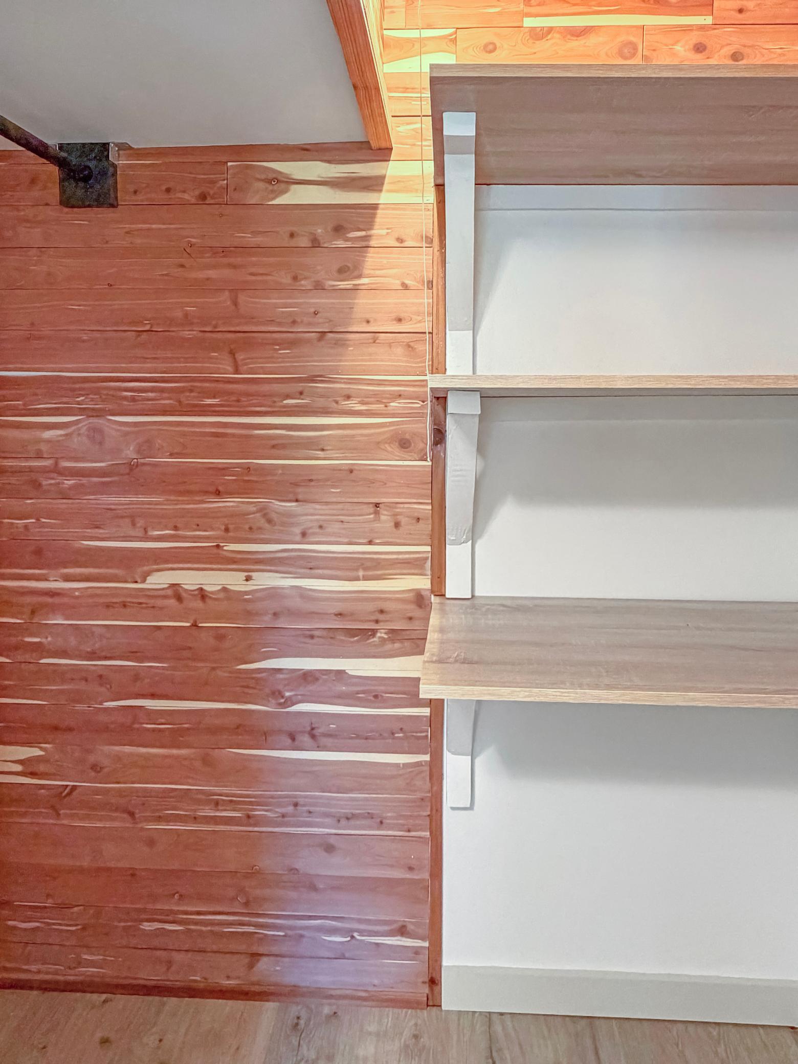 Built-in shelving