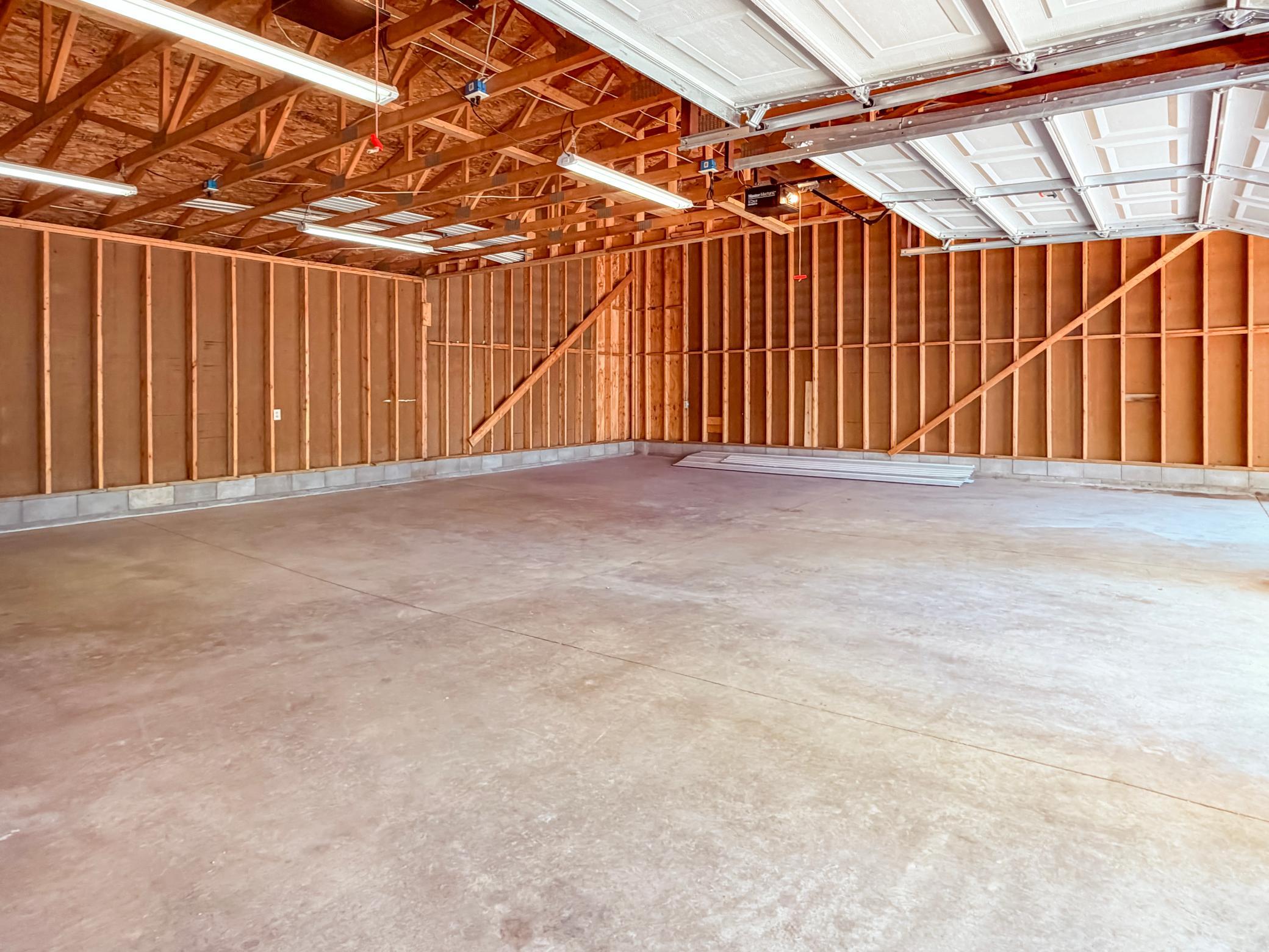 Concrete floor and sooo much room