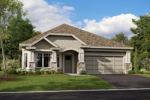 The Cedarwood floorplan offers 2 bedrooms plus a den, 2 baths, & a sun-drenched morning room! With association maintained yardwork, you can lock & leave to your heart's content. Exterior rendering, colors will vary. See listing agent for details.