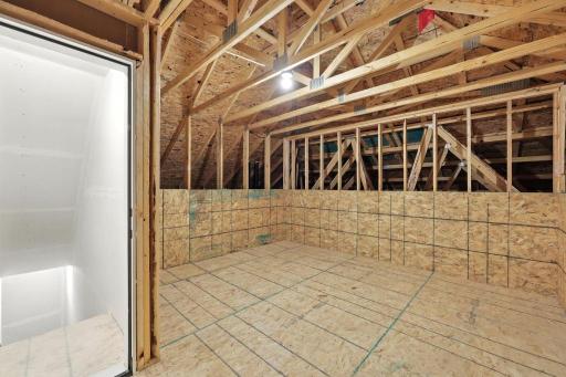 Attic space over garage is perfect for storage!