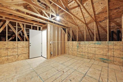Attic space over garage is perfect for storage!