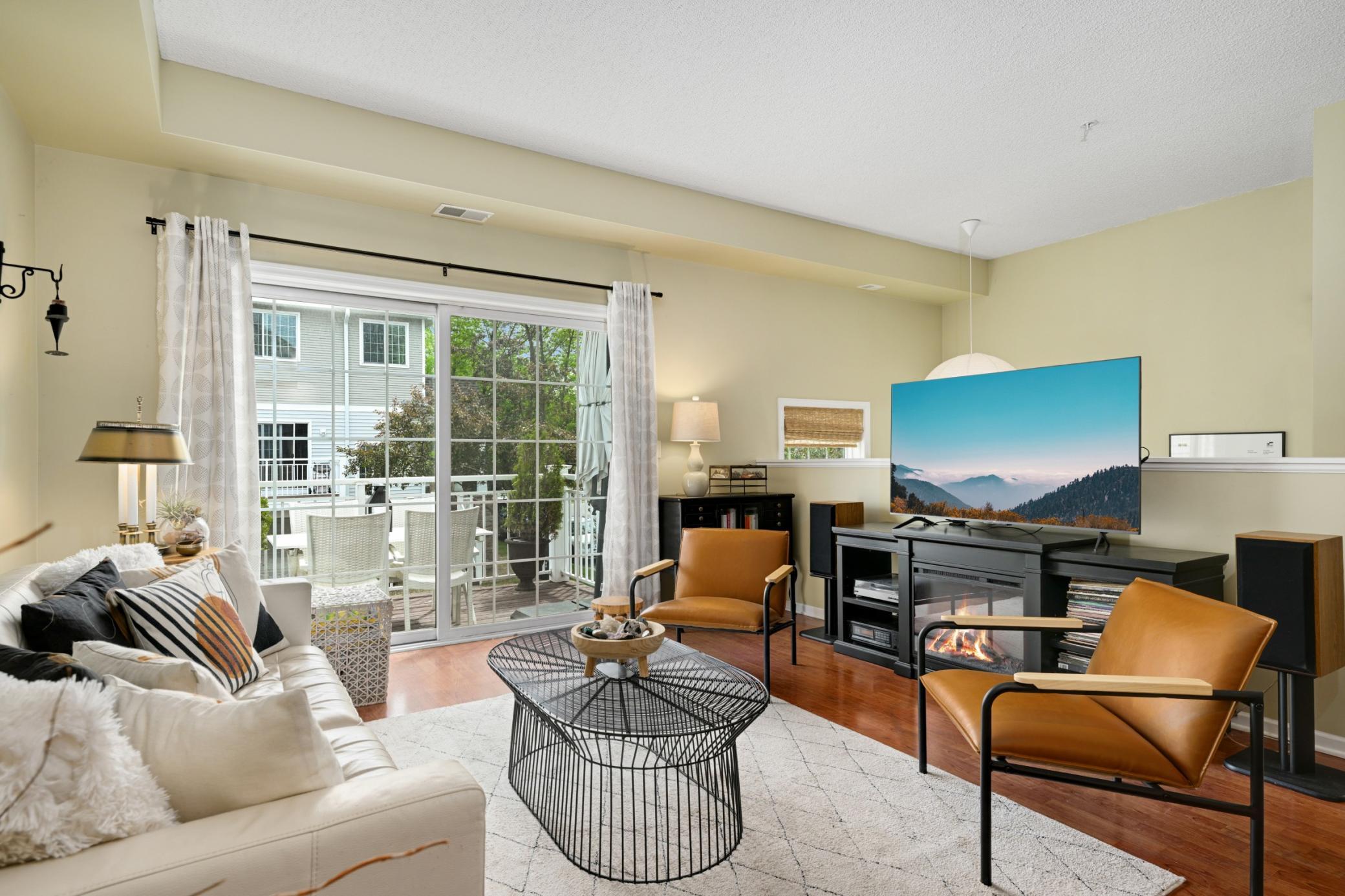 Convenient access to the private deck. Perfect for morning coffee and evening dinners.