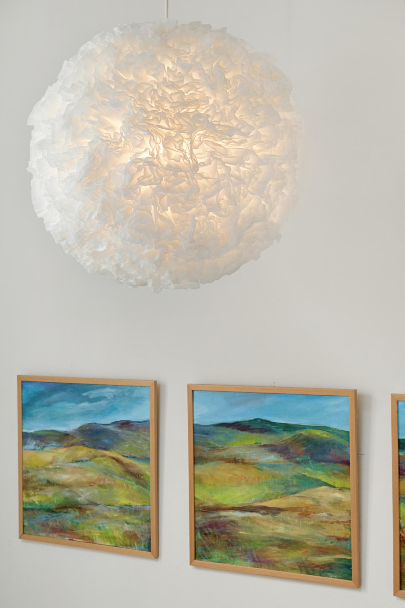 One of 2 unique light fixtures.