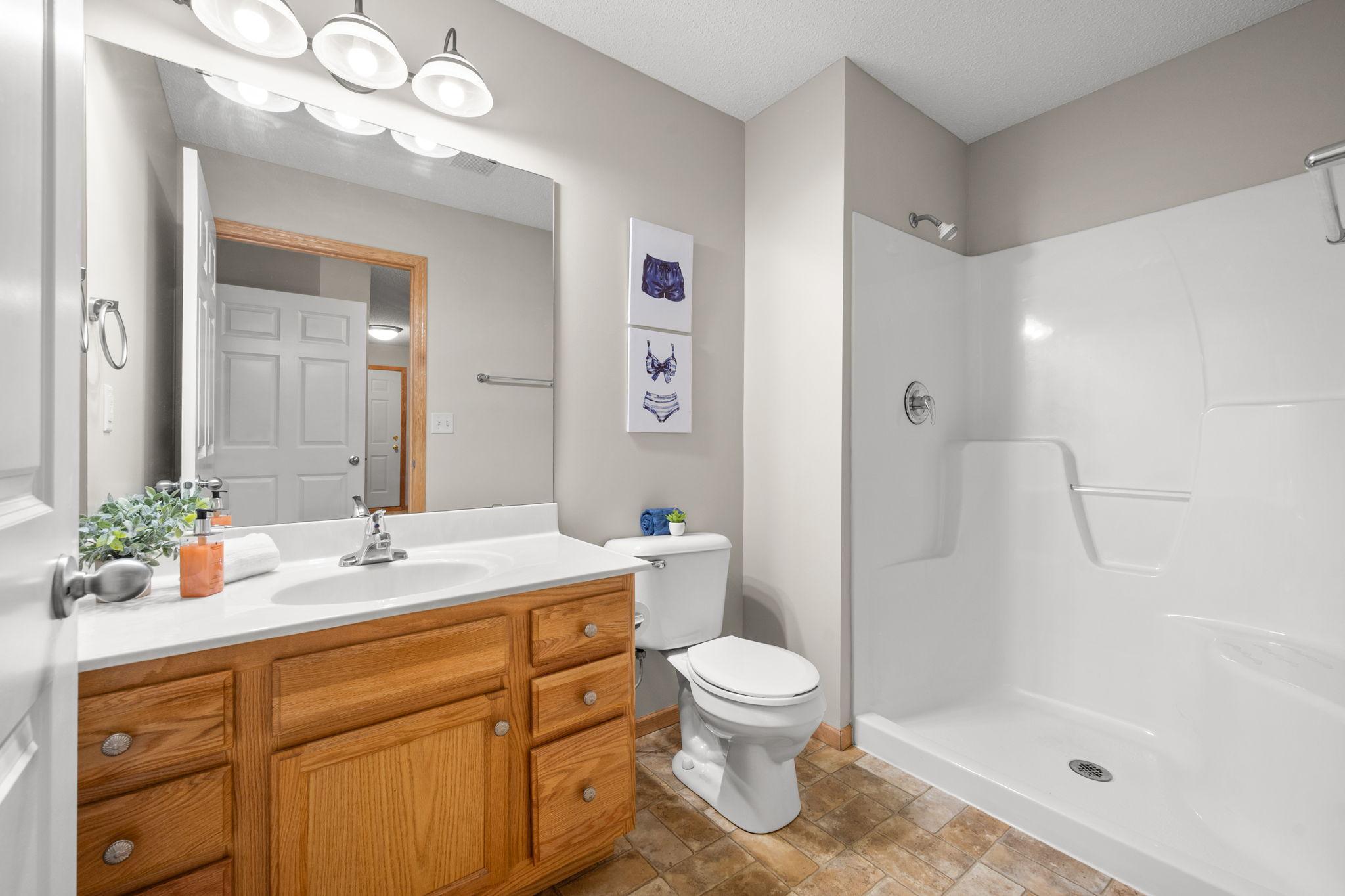 Guest bath with walk in shower