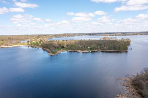 Private shoreline with improved lake access ideal for boating, fishing, and swimming.