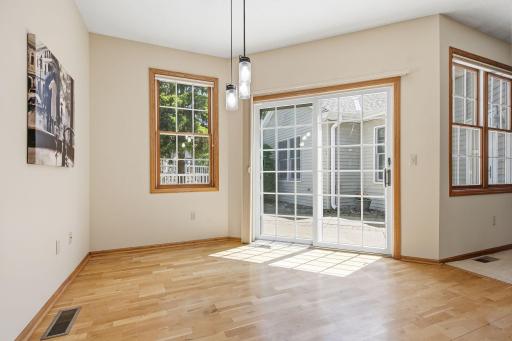 This home has two great options for dining-- You'll love this area (with sliding glass doors to the patio). This was a favorite dining spot for the current owners. They used the table in the other area for larger gatherings.