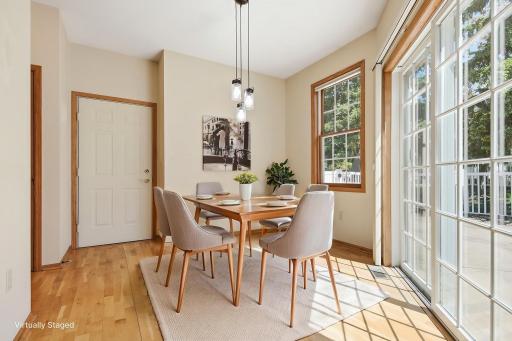 Virtually staged
Note: the white door in this photo leads to the family garage entry