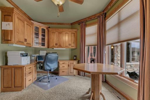 Dedicated workspace creates a comfortable and efficient work environment.