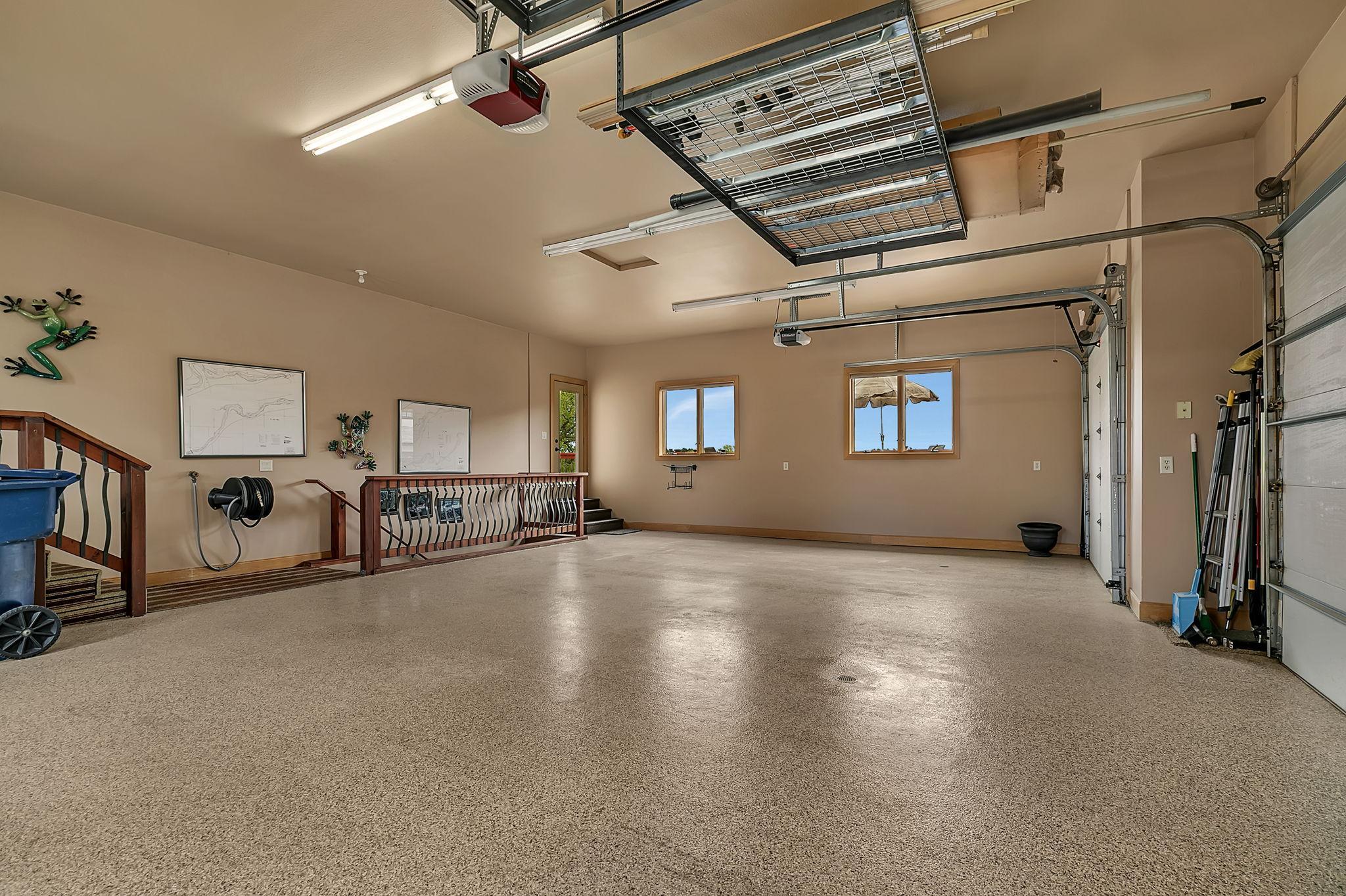 Heated and insulated, door lending access to the back deck.