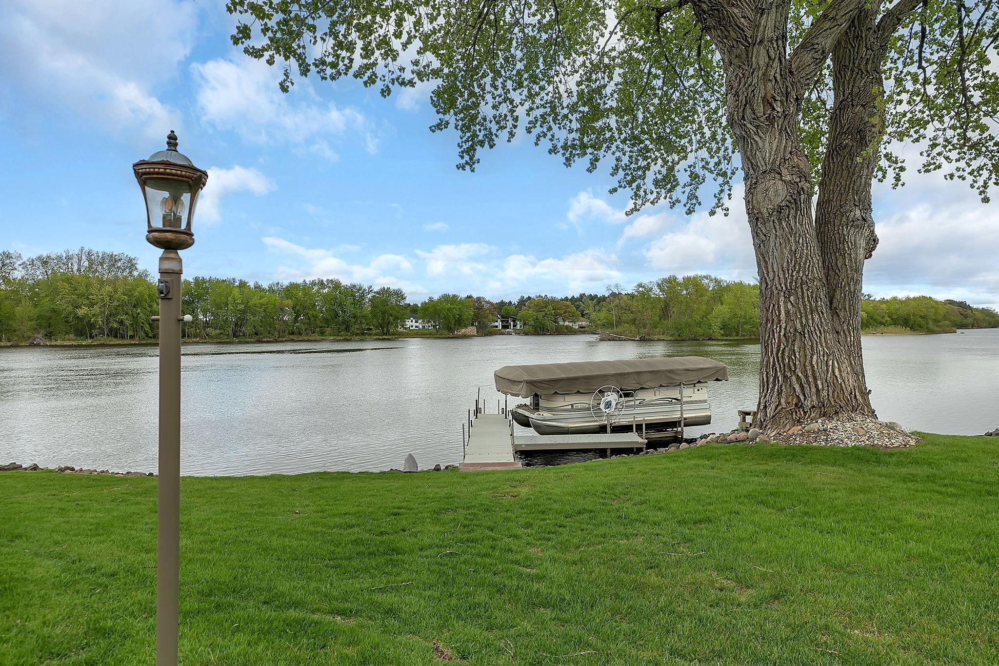 Walk down to the dock for an afternoon of boating.