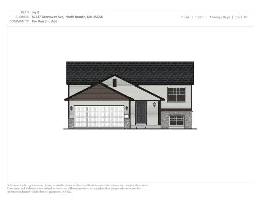 Exterior Color Package. Photos and renderings may not depict actual plan, materials, & finishes may vary. All measurements are approximate.
